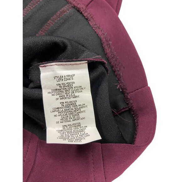 Betsy & Adam Women's Red Wine Women's Lace Seamed Sheath Dress Size 6 Petite - Picture 3 of 7